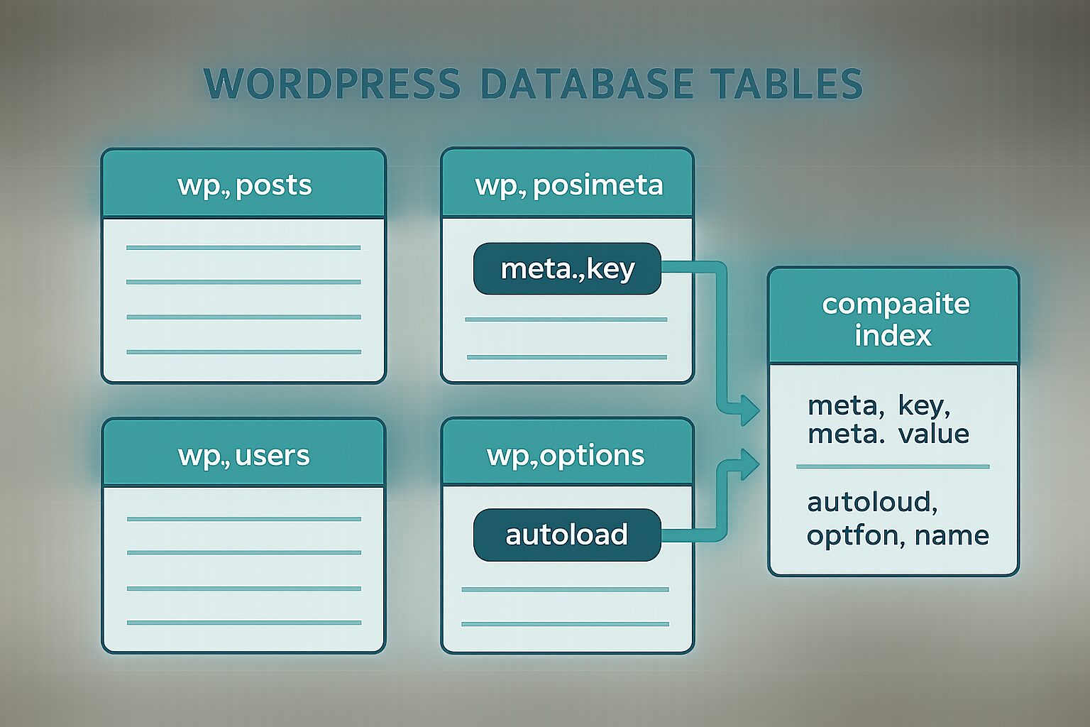 Schéma des index MySQL optimisés pour WordPress