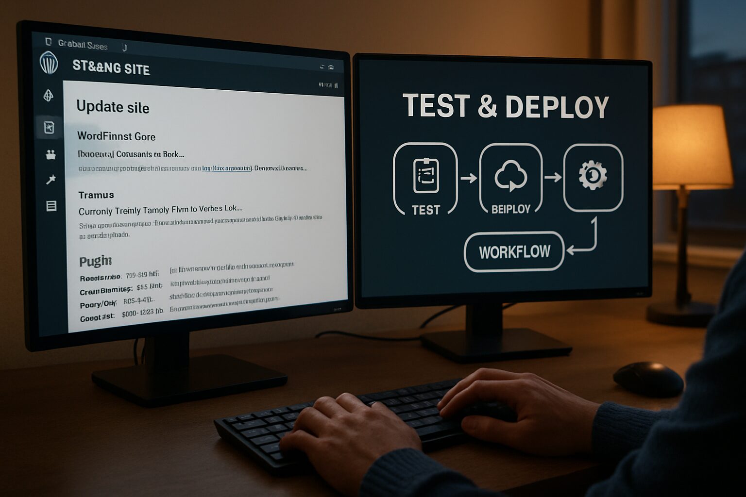 Mises à jour WordPress testées sur un environnement de staging